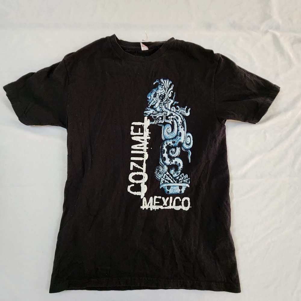 Cozumel Mexico Black Short Sleeve Cotton T-Shirt Men's S
